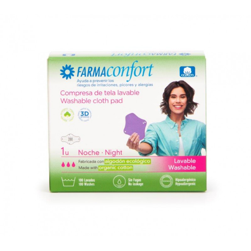 Compresa Tela Lavable Noche Alas Farmaconfort