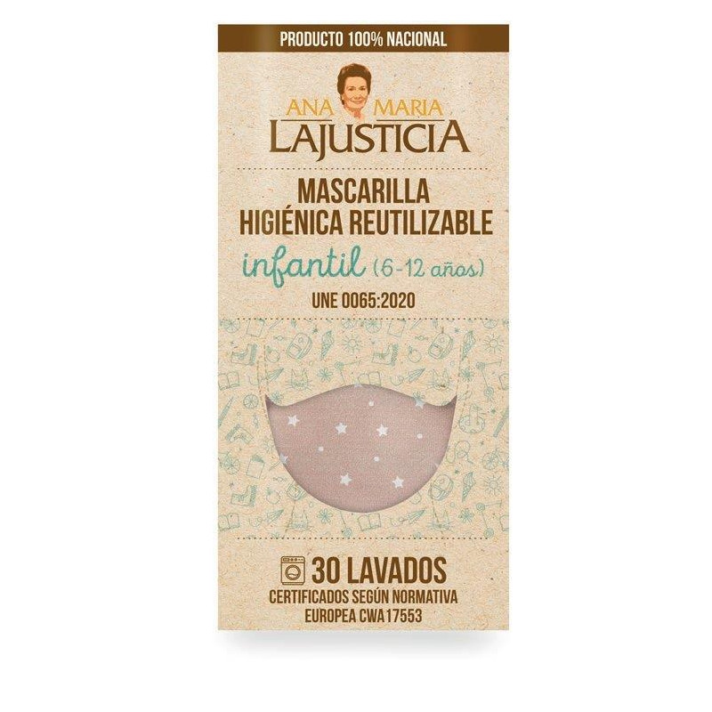 Masque Hygiénique Réutilisable Fille 30 Lavages