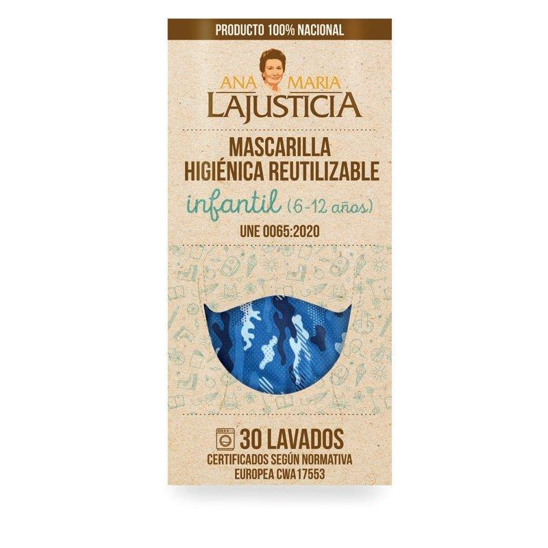 Mascherina igienica riutilizzabile per bambini 30 lavaggi