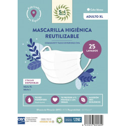 Máscara Higiênica Branca Adulta XL Sol Natural