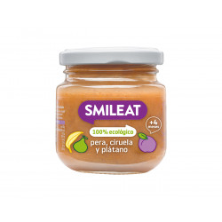 Smileat Pot de poires, prunes et bananes 130 grammes
