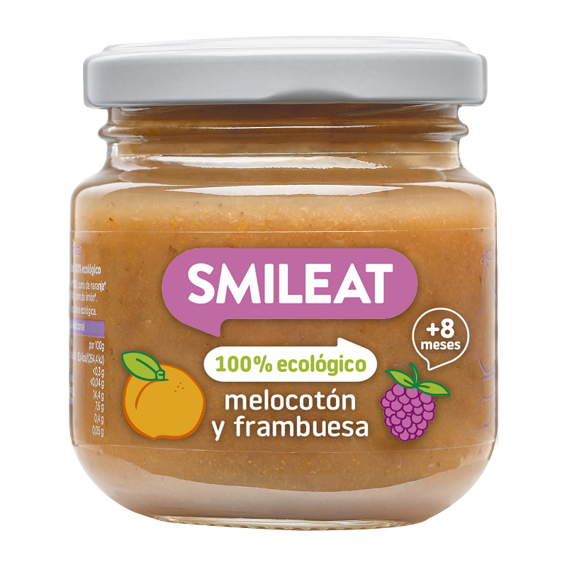 Smileat Tarro Frambuesa Melocoton 130 gr