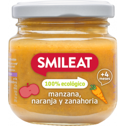 Smileat Pot de pommes, oranges et carottes bio 130 grammes