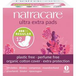 Natracare Ultra Extra Normal Pad mit Flügeln 12 Stück