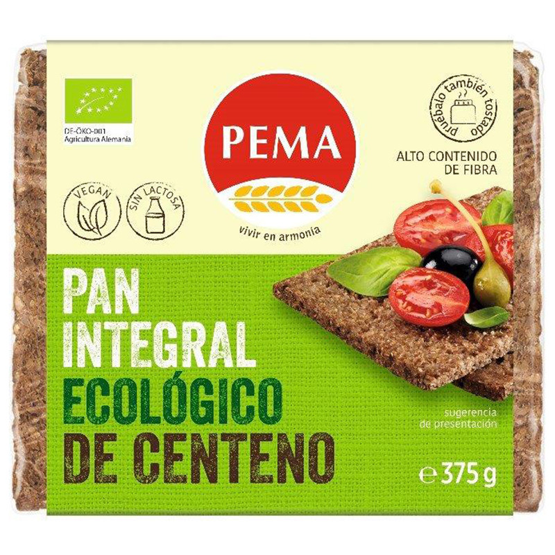 Pain de seigle complet PEMA 375gr