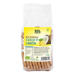 Sol Natural Biscuits à la noix de coco et au citron bio 175G
