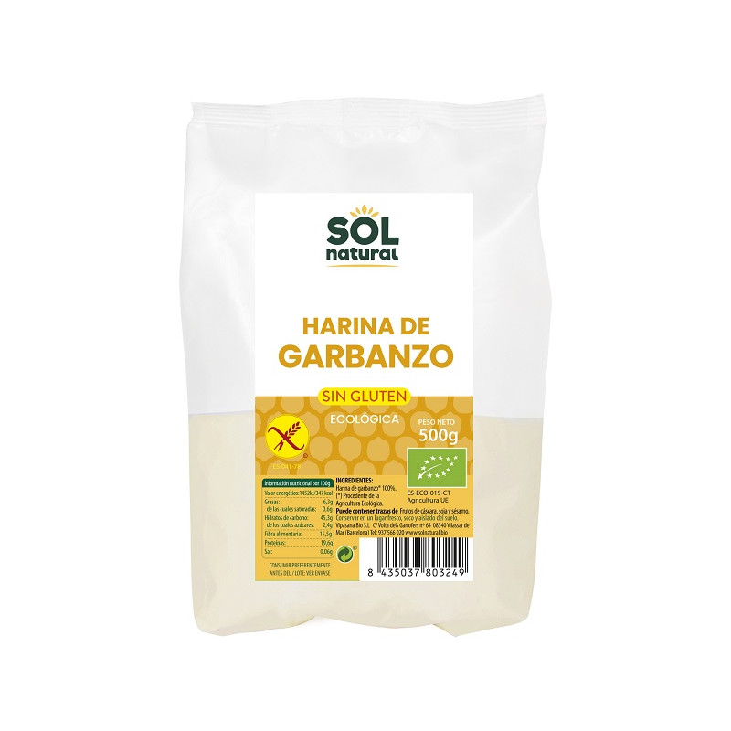 Sol Natural Glutenfreies Kichererbsenmehl 500 gr
