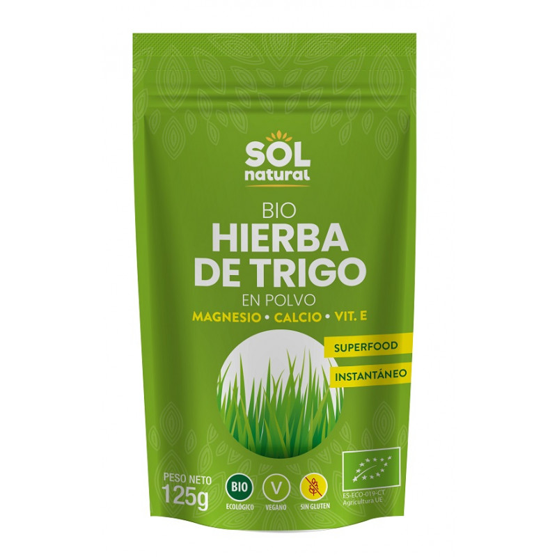 Sol Natural pó de grama de trigo 125 gr