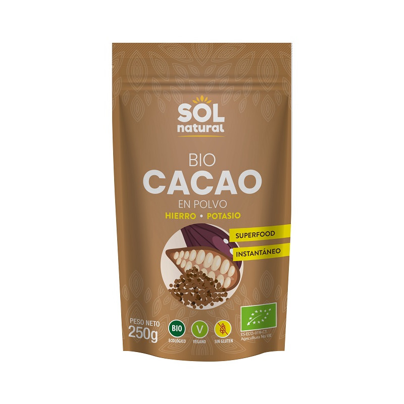 Sol Natural Poudre de cacao cru 250 gr