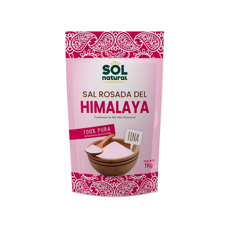 Sol Natural sal fino do Himalaia 1 kg