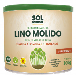 Sol Natural Pousses de lin moulues aux graines de 300g