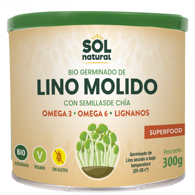 Sol Natural Germinado de Lino Molido con Semilas de Chia 300g