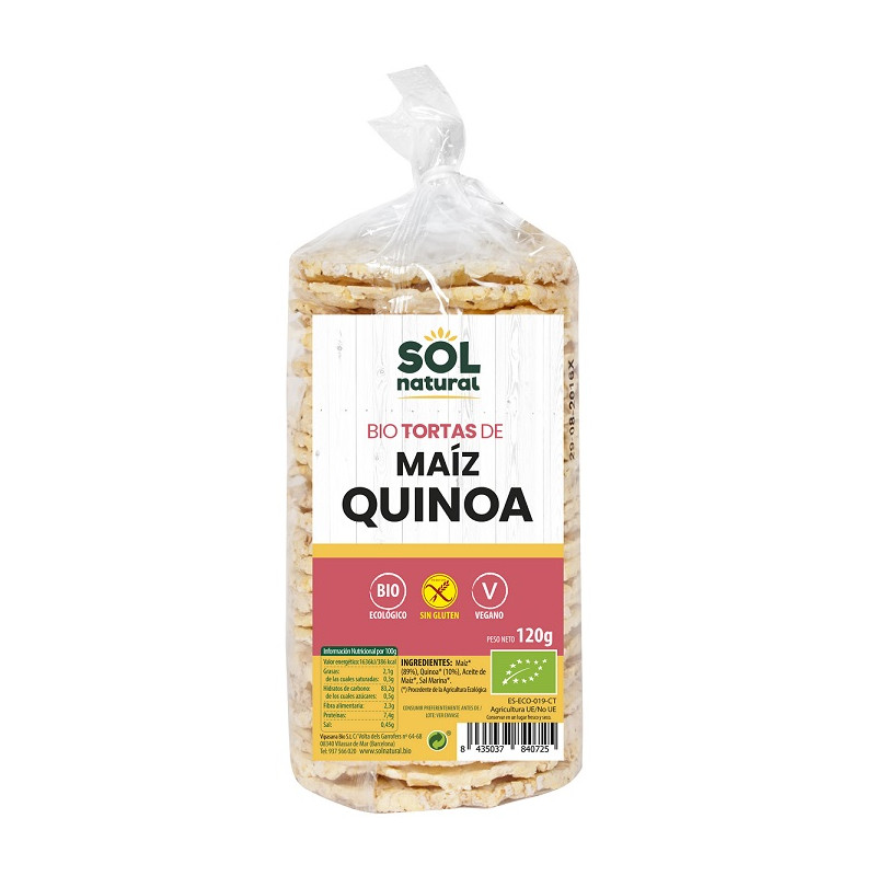Sol Natural Galettes de maïs au quinoa sans gluten 120g
