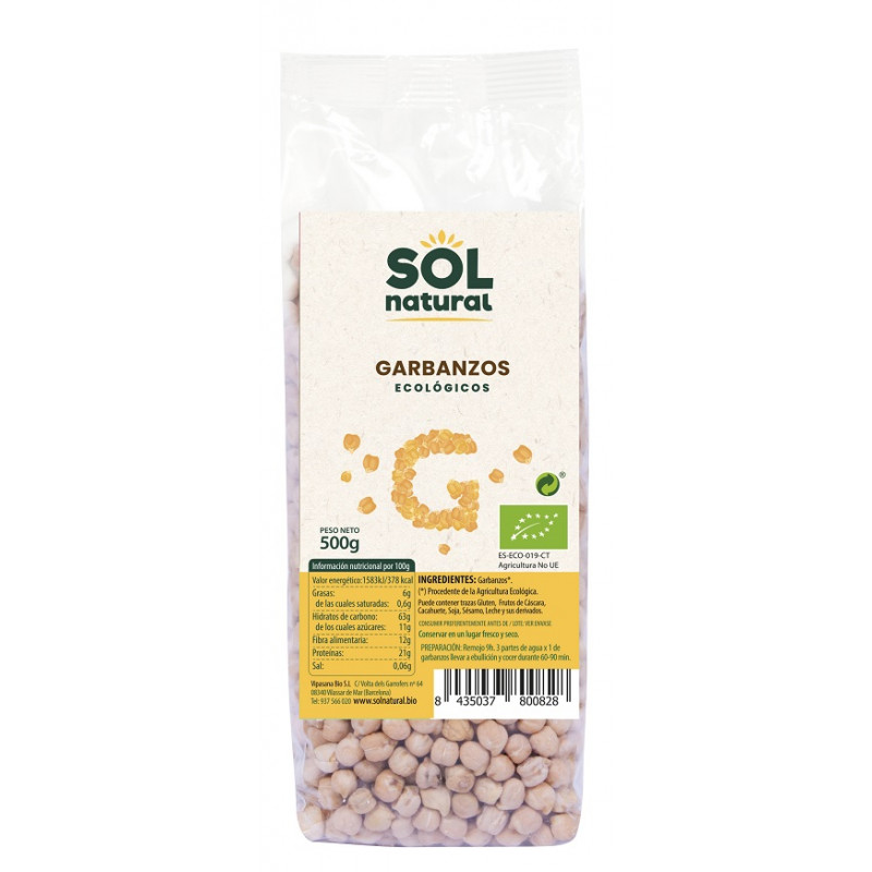 Sol Natural Grão-de-Bico Bio 500g