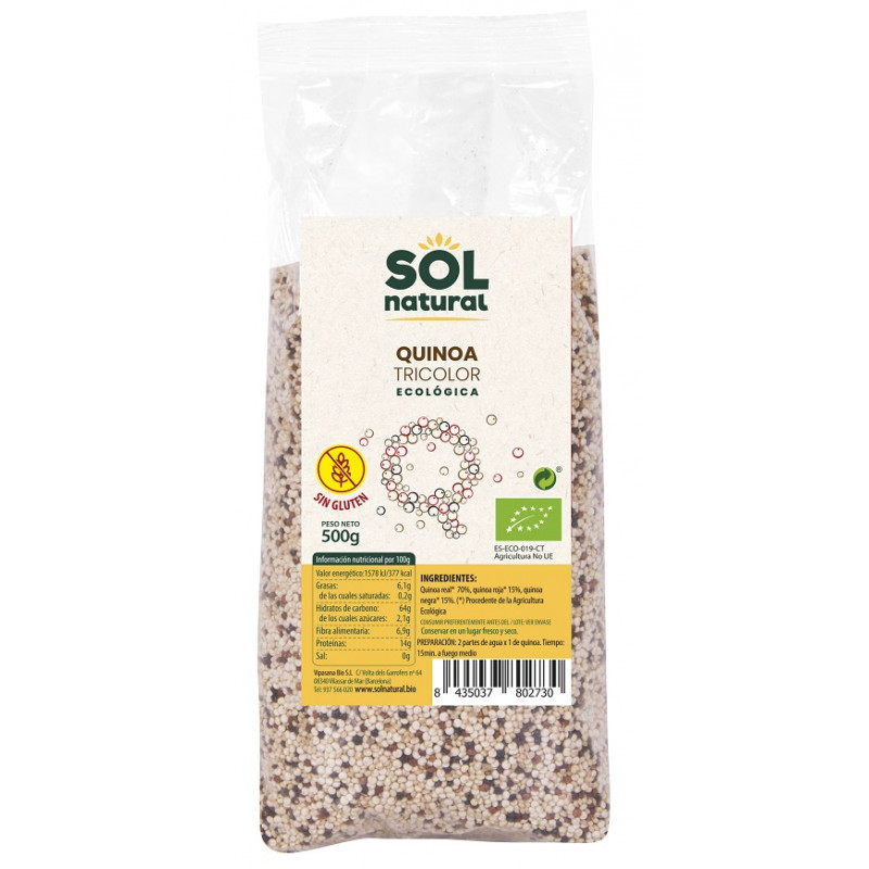Sol Natural Quinoa Reale Tricolore Senza Glutine 500g