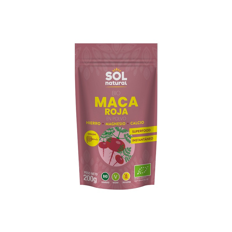 Sol Natural pó de maca vermelha 200g