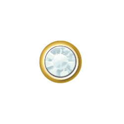 Estelle Mini Sea Water Stone Golden Button 12 units