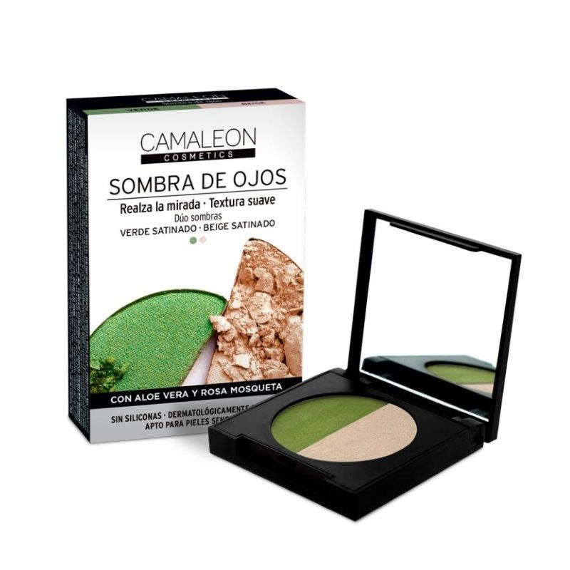 Sombra de olho verde-bege camaleão