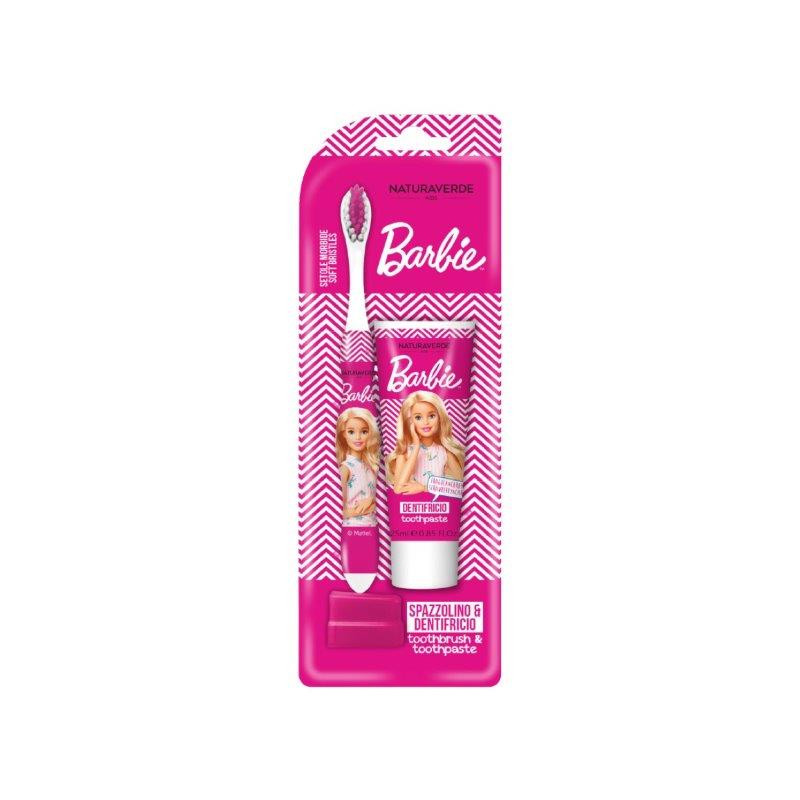 Brosse à dents + dentifrice Barbie