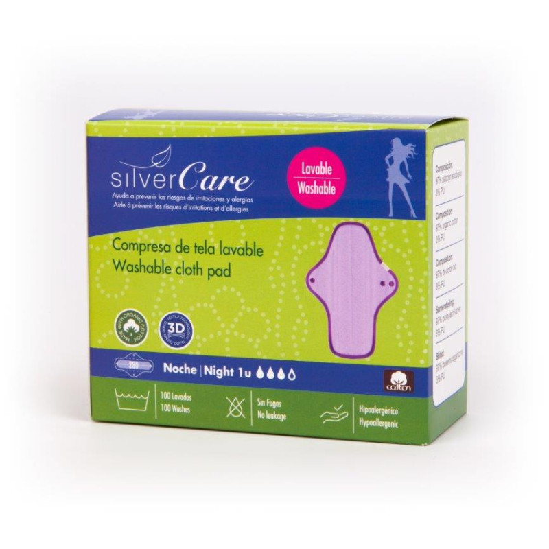 Silvercare Ailes de serviette de nuit réutilisables