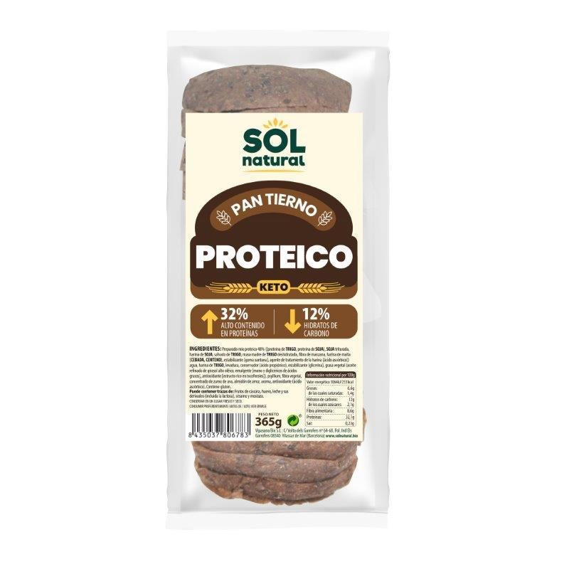 Sol Natural Keto Pain Tranché Protéiné 365 gr