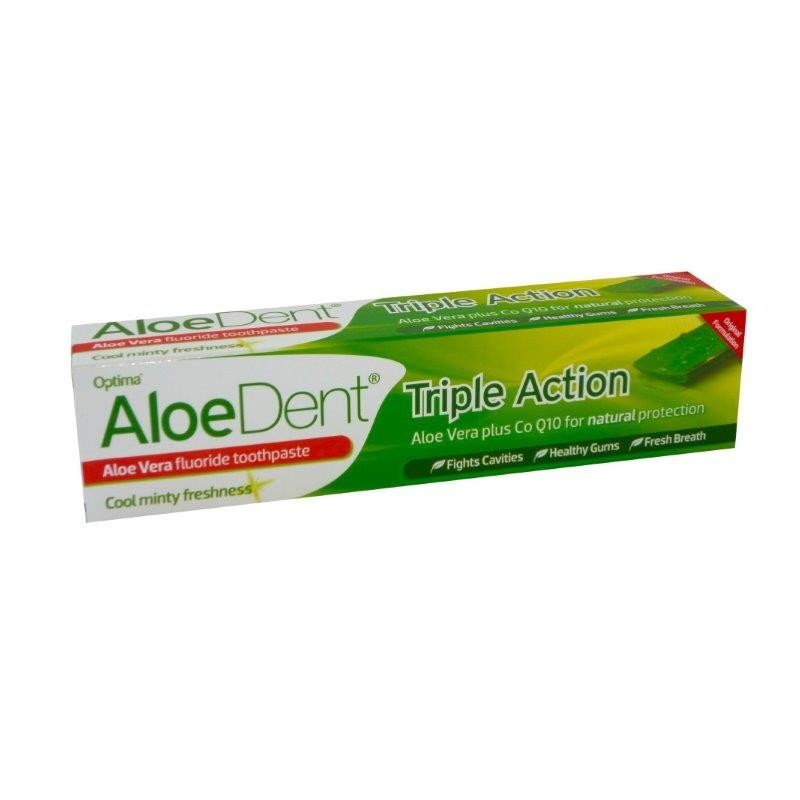 Dentifricio Triplo Aloe con Fluoro 100 ml Aloedent