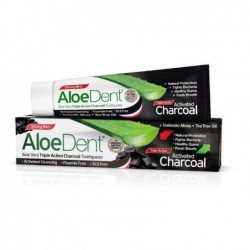Dentifrice à l’aloès au charbon actif 100 ml Aloedent
