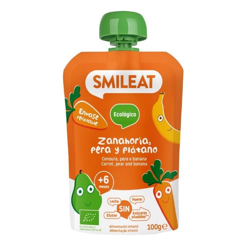 Sachet Carotte, Poire & Banane Smileat