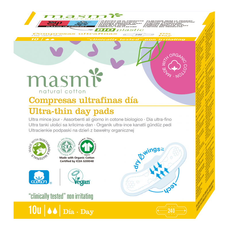 Compressas do Dia Masmi com as asas de 10 pcs
