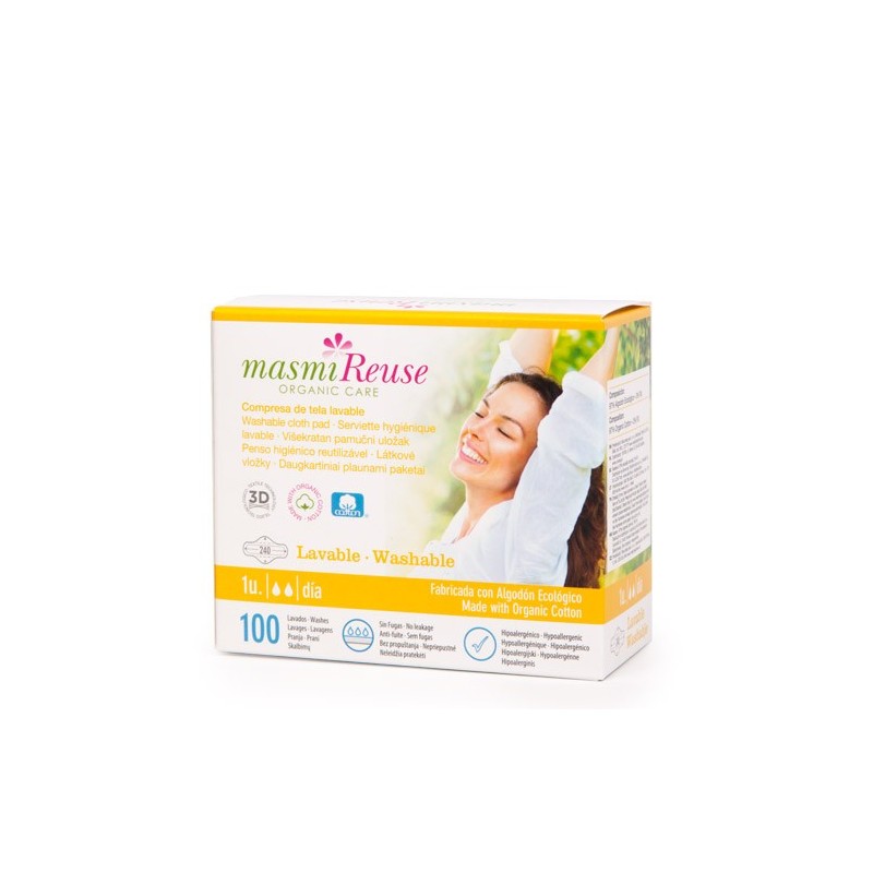 Compressa Asas dia do tecido lavável Masmi