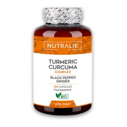 Complesso di curcuma con zenzero biologico e pepe nero Nutralie