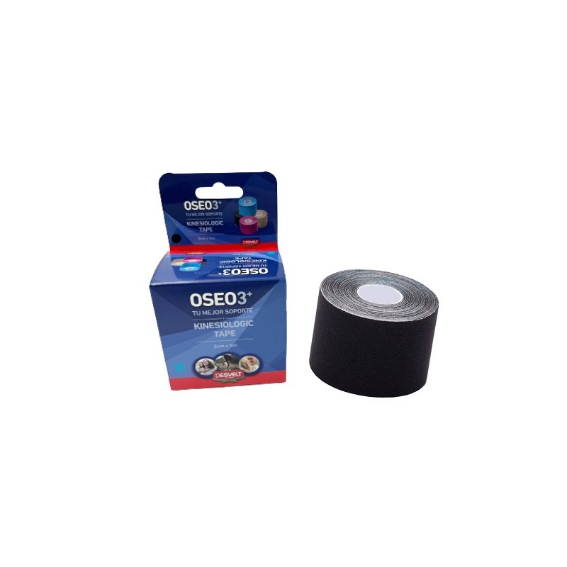 Nastro Kinesiologico Nero 5*5 cm OSEO 3+