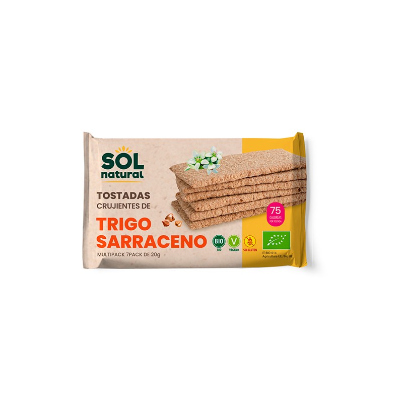 Toast au sarrasin sans gluten Solnatural 140 gr