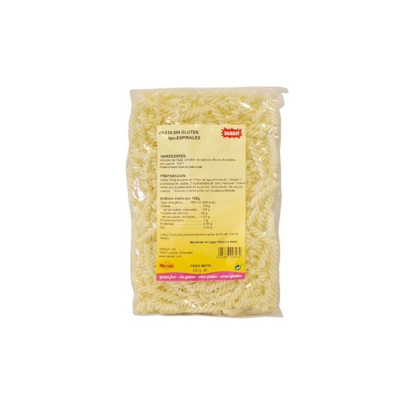Espirais Sanaví Harisín Sem Glúten 120 gr