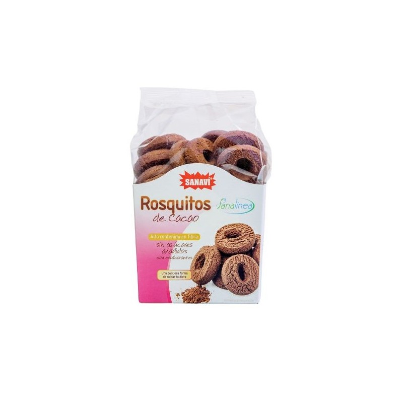 Sanaví Sanalínea Roscos de Cacao Sin Azucar 250 gr