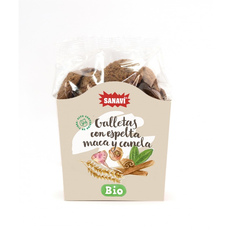 Sanaví Bio Biscuit d’épeautre Maca et Cannelle 200 gr