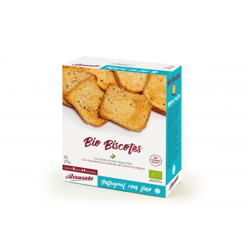 Arrasate Bio Biscote Integral-Lino 12 uds