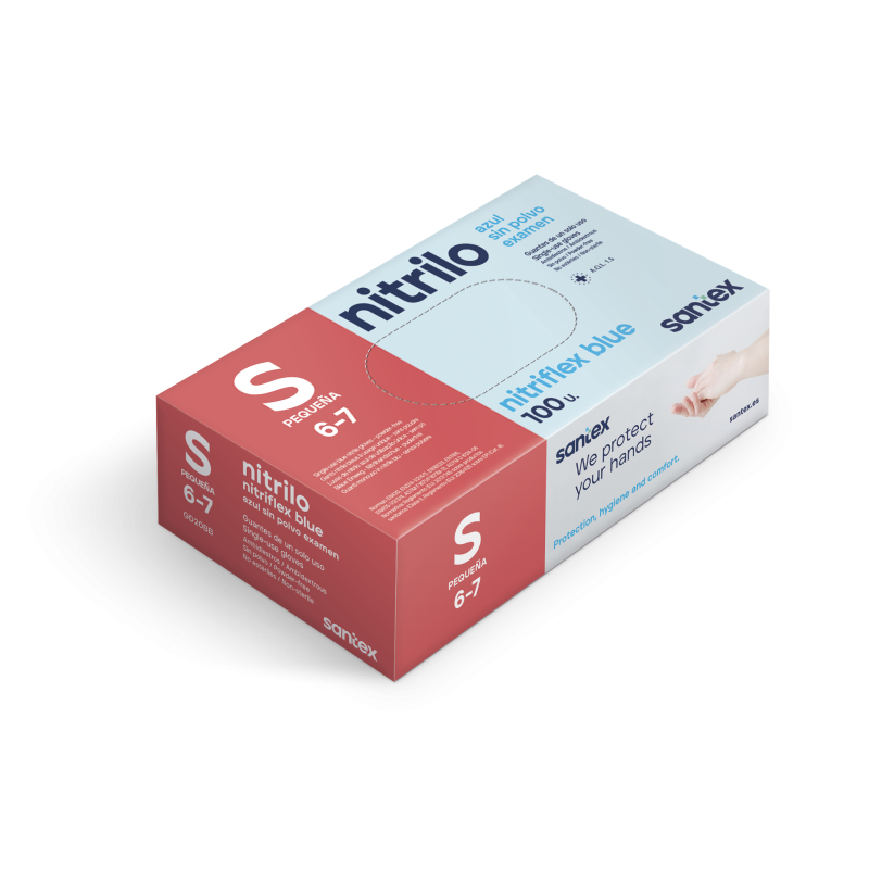 Santex Gants en nitrile S/Powder Blue Taille S