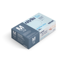 Santex Nitrile Gloves S/Powder Blue Size M
