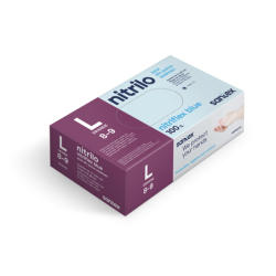 Santex Nitrile Gloves S/Powder Blue Size L