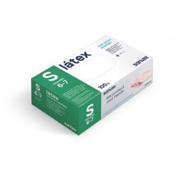 Santex Gants en latex avec poudre naturelle Taille S