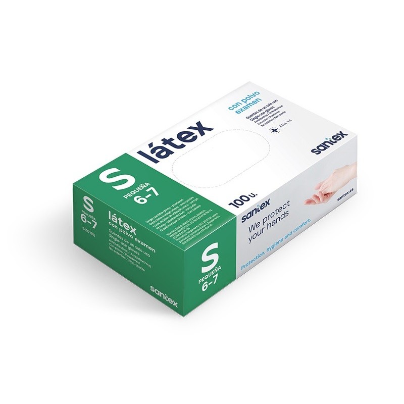 Santex Latex Gloves with Natural Powder Size S