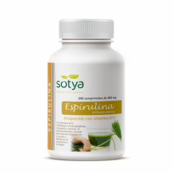 Spirulina + Vitamina B12 Sotya 200 Comprimidos