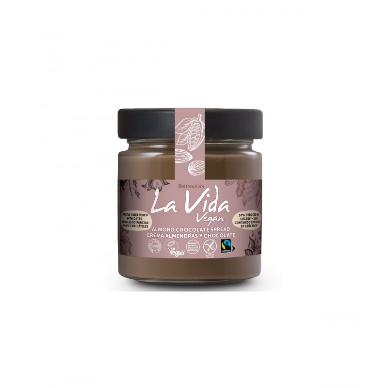 Creme de Chocolate de Amêndoa Menos Açúcar La Vida Vegan 270 g