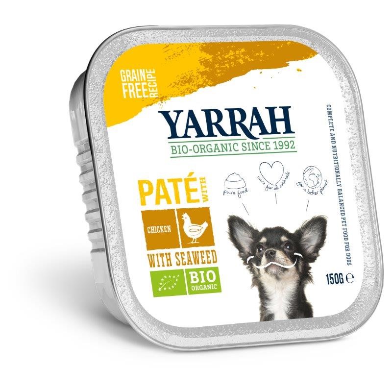 patê Yarrah com frango e algas marinhas para dog bio 150 gr