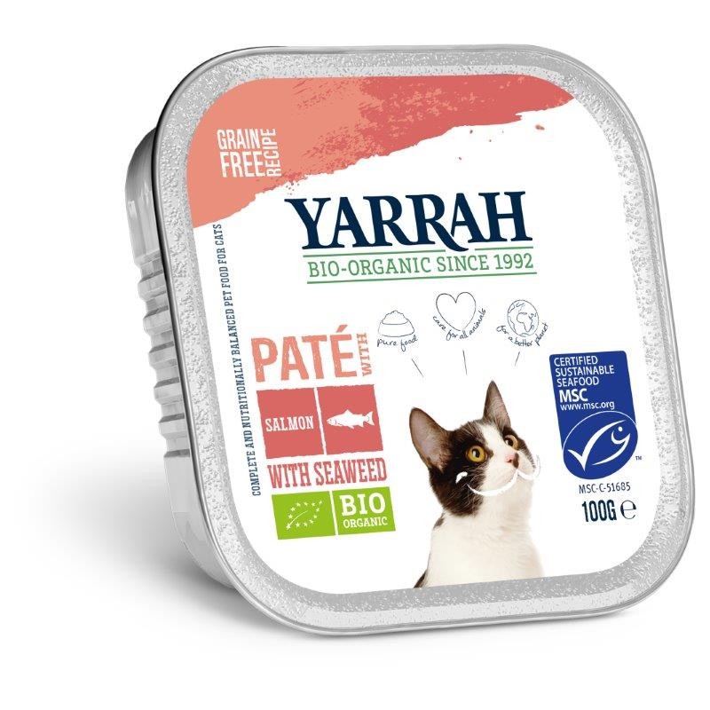 Yarrah Pâté de Saumon Bio pour Chats 100g