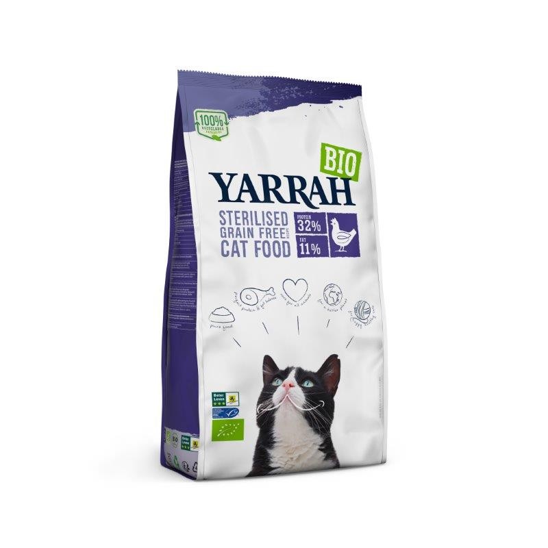 Yarrah getreidefreies Bio-Fischfutter für sterilisierte Bio-Katzen 700g