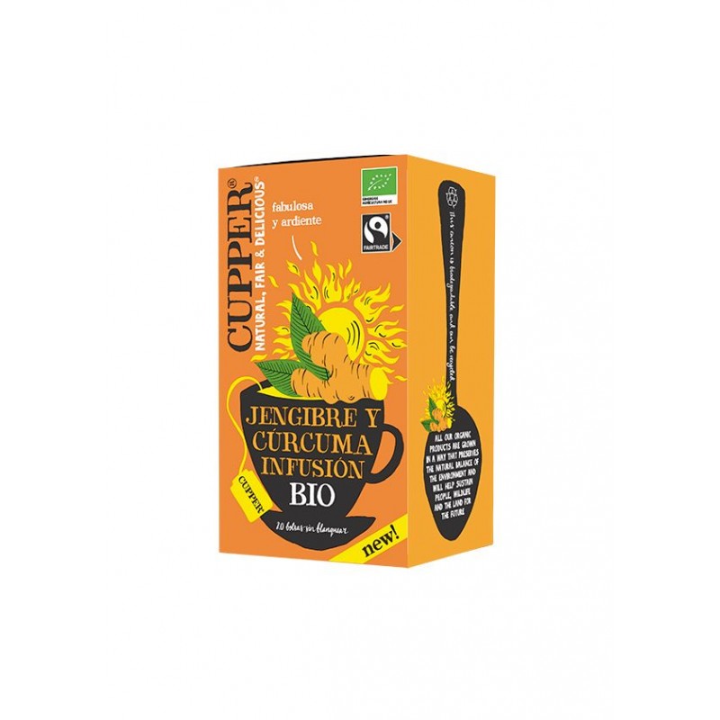 Infusión de Jengibre y Cúrcuma Bio Cupper 20 Bolsas