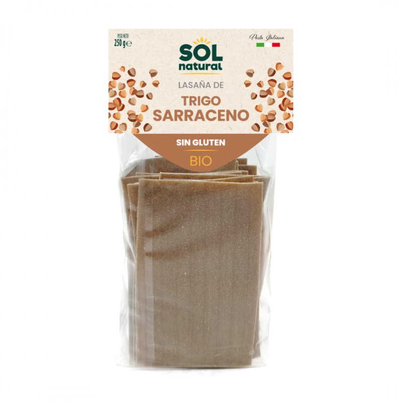 Solnatural Lasaña Trigo Sarraceno Sin Gluten 250 gr
