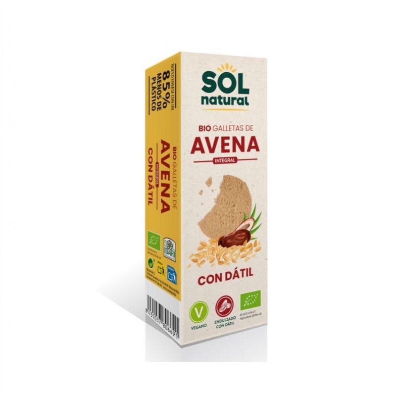 Solnatural Galleta Avena Datil 170gr